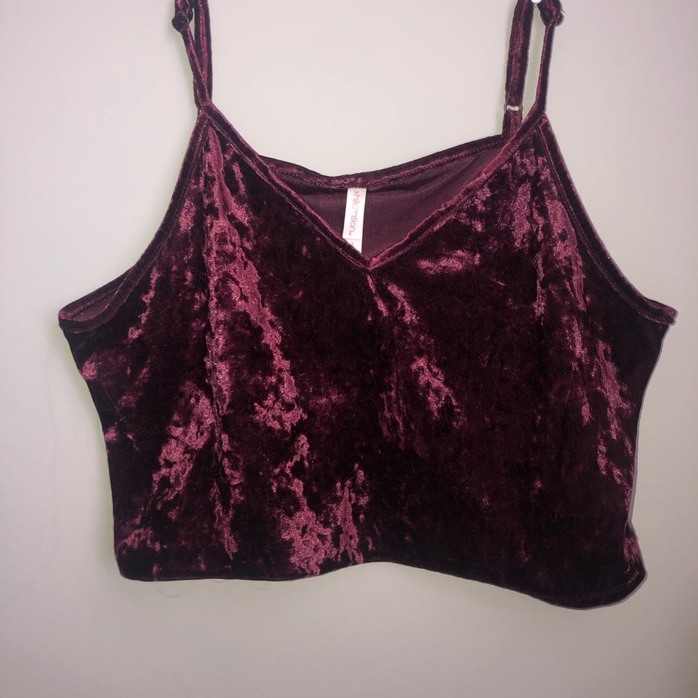 red velvet crop top